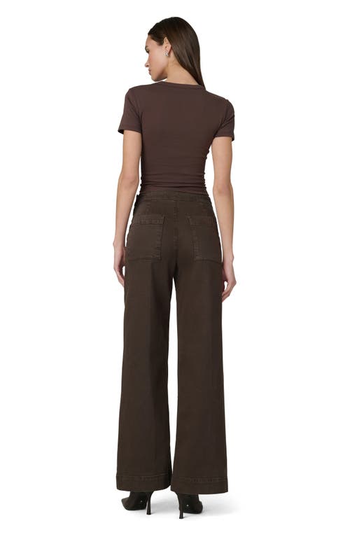 Joe's The Side Zip High Waist Wide Leg Jeans In Brown