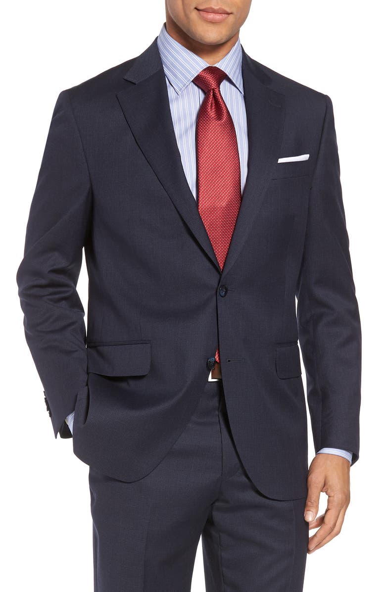 Peter Millar Classic Fit Check Wool Suit, Alternate, color, 