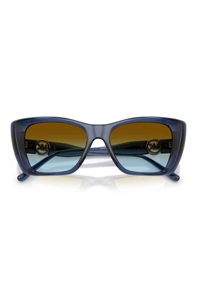Tokyo 53mm Gradient Square Sunglasses, Alternate, color, NAVY / BROWN BLUE GRADIENT