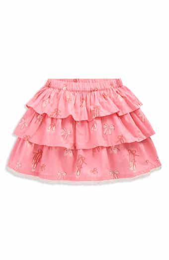 Kids' Tiered Ruffle Cotton Skirt