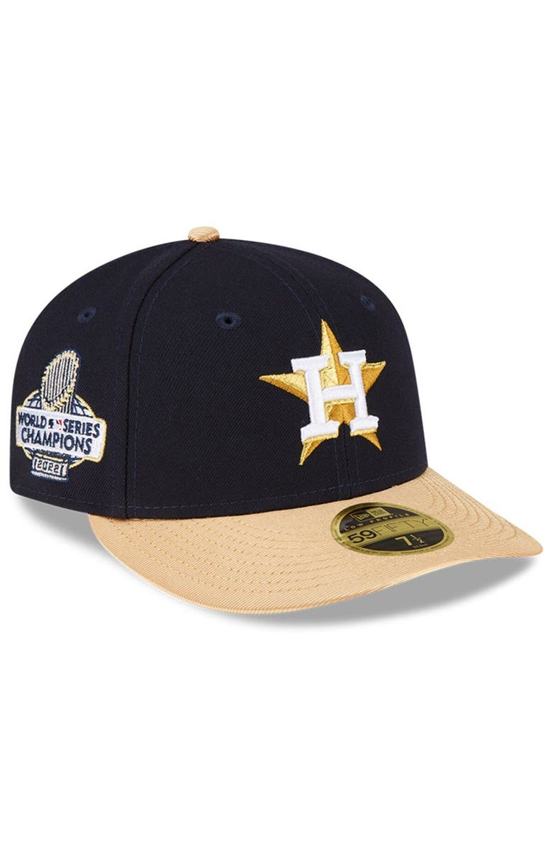 New Era Navy Houston Astros 2023 Gold Collection Low Profile 59FIFTY Fitted Hat, Main, color, 