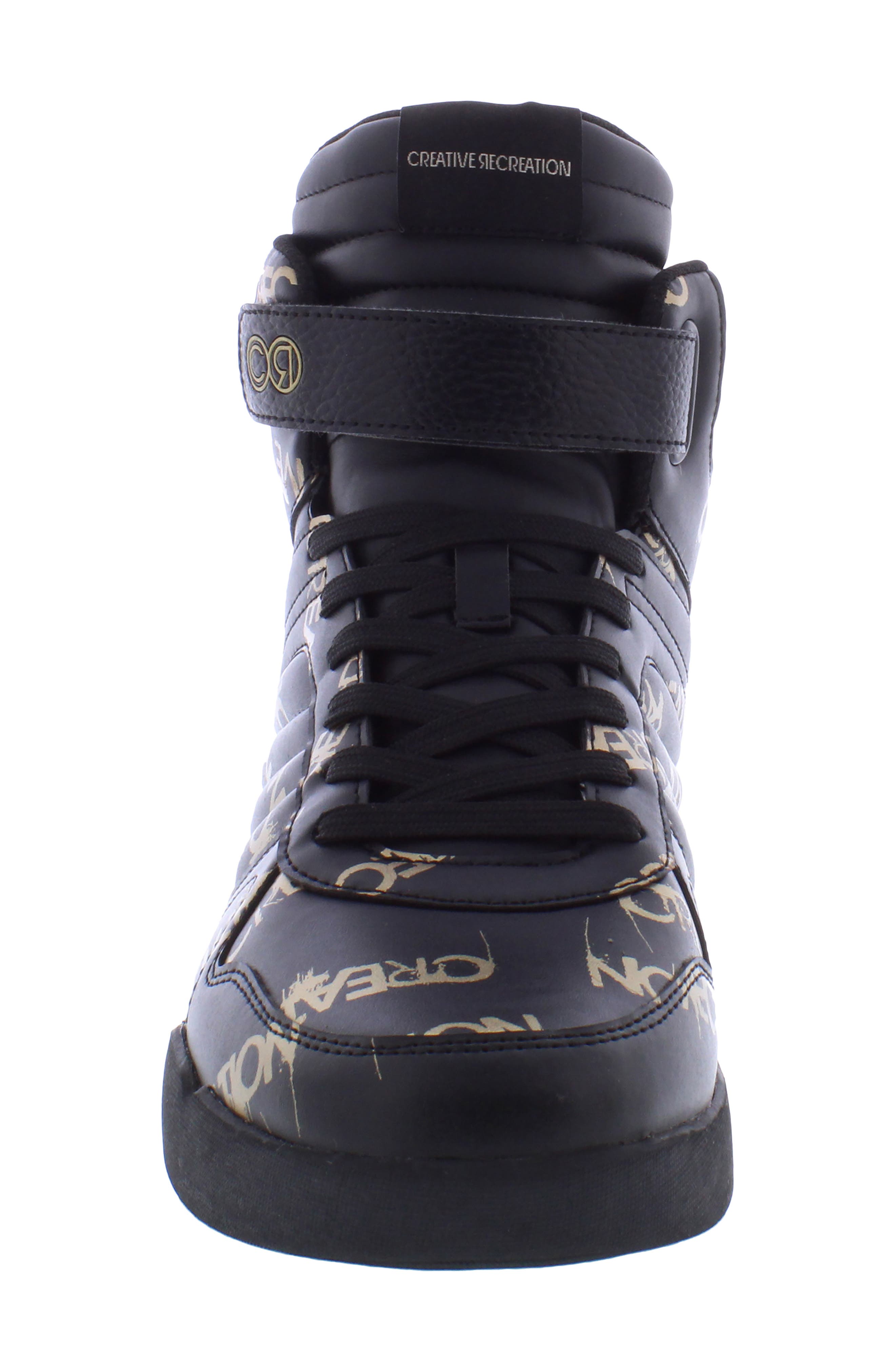 Scotere High Top Sneaker, Alternate, color, BLACK/GOLD