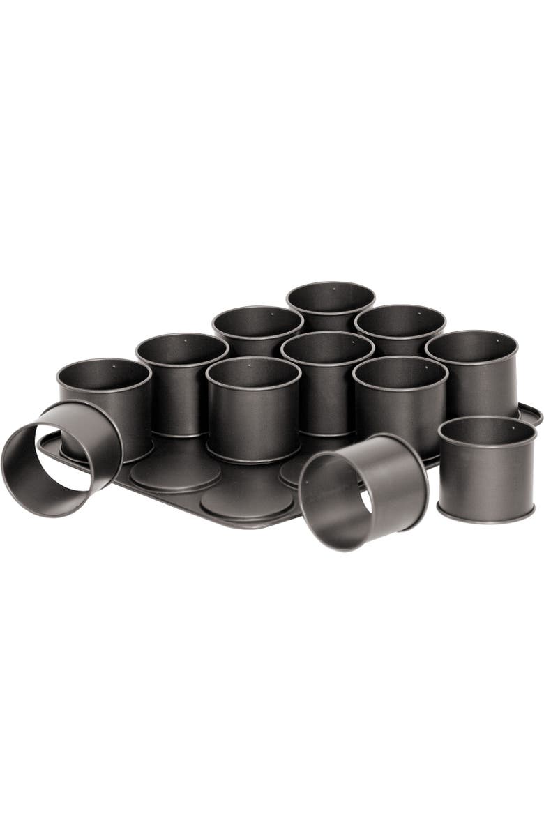 Zenker Ring Mold Pan for Mini Desserts, Nonstick, Main, color, Black