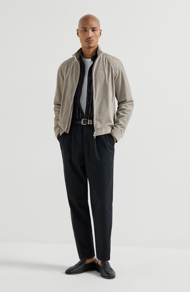 Brunello Cucinelli Suede jacket, Alternate, color, Khaki