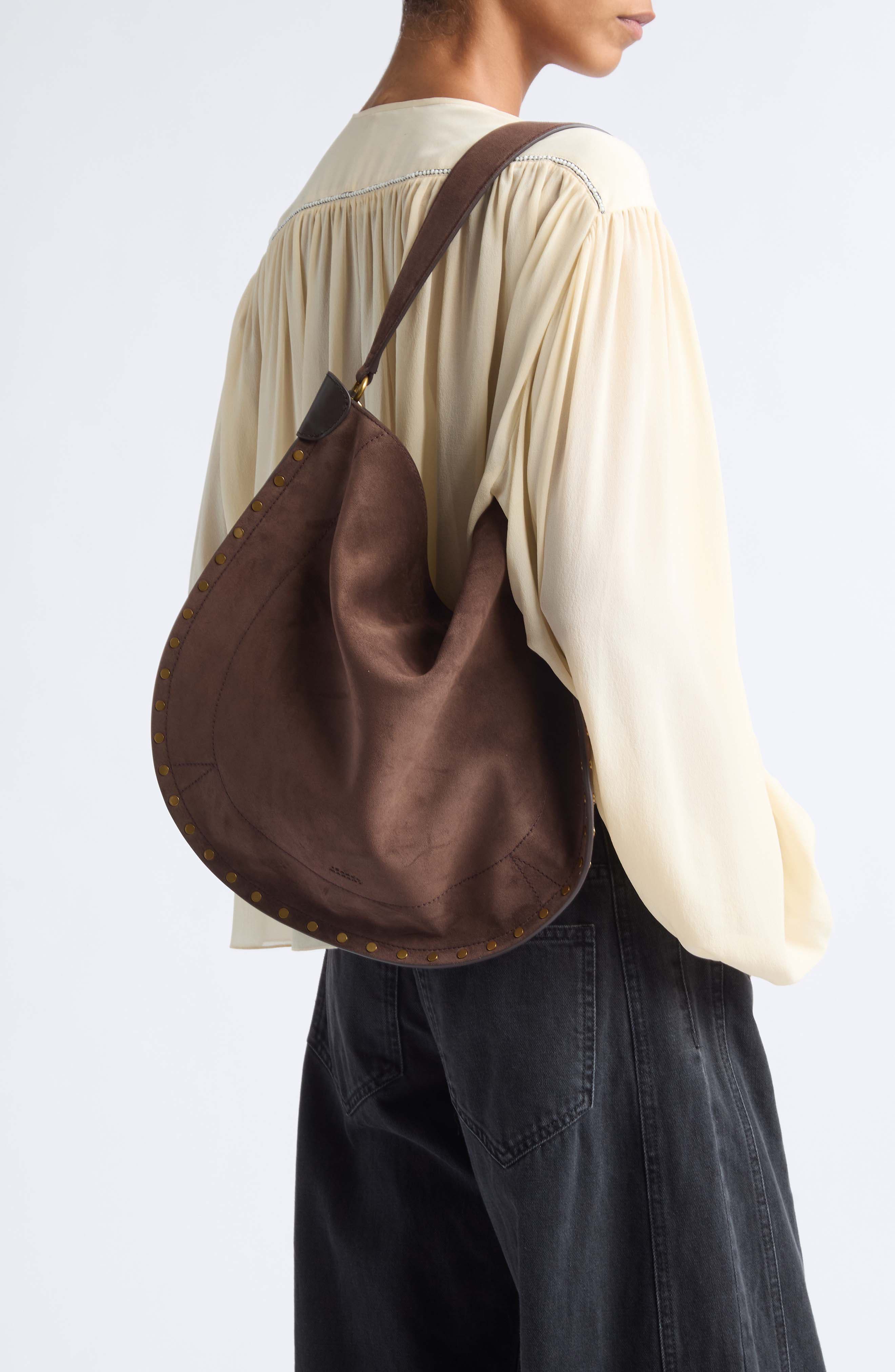 Oskan Suede Hobo Bag, Alternate, color, COFFEE 50CF