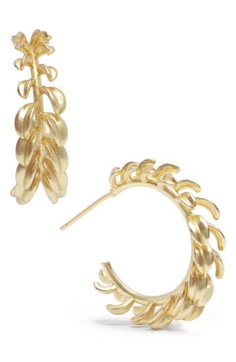 Botanical Hoop Earrings