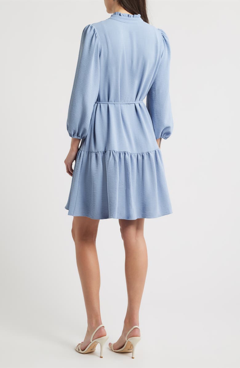 Julia Jordan Ruffle Tie Waist Dress, Alternate, color, Blue