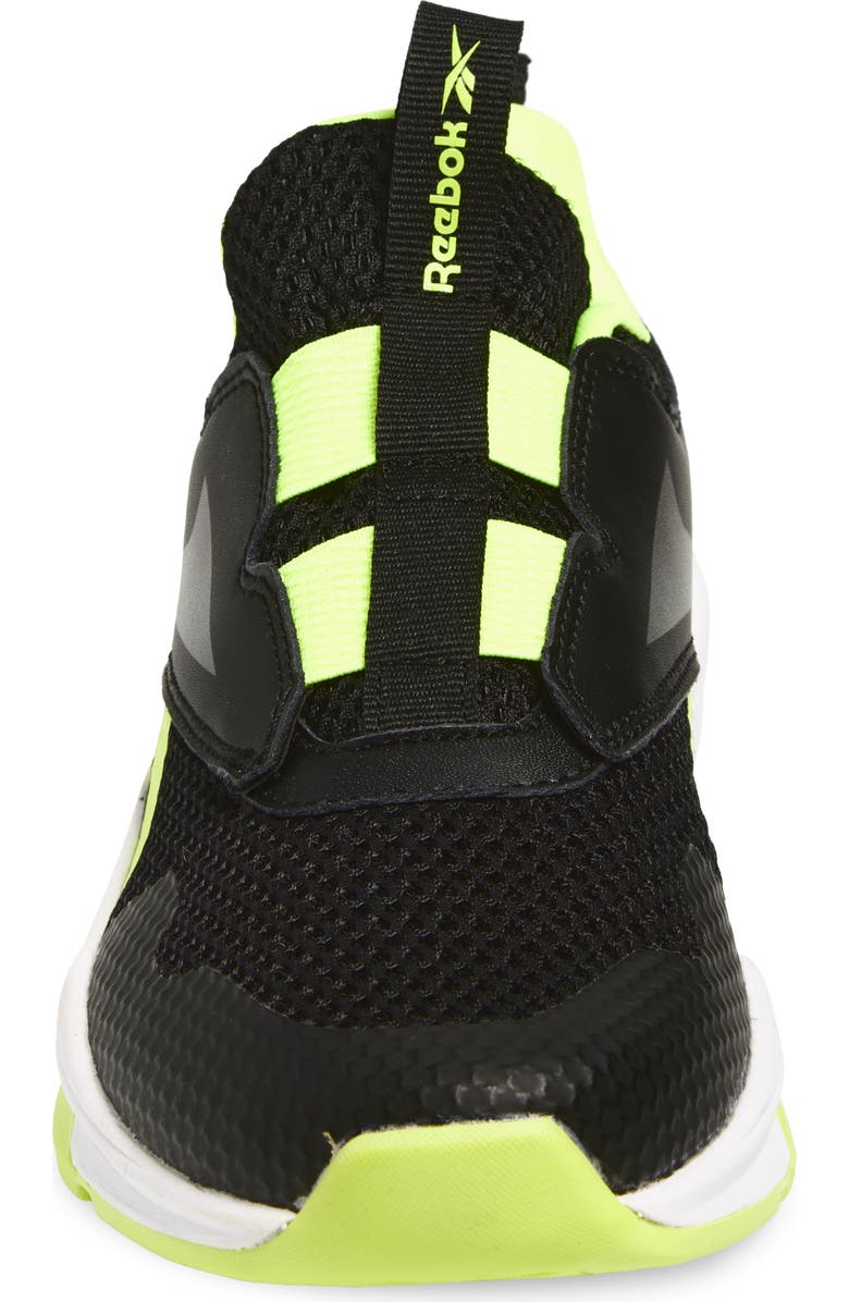 Reebok Kids' XT Sprinter Slip On Sneaker, Alternate, color, Black/ Digitallime/ White