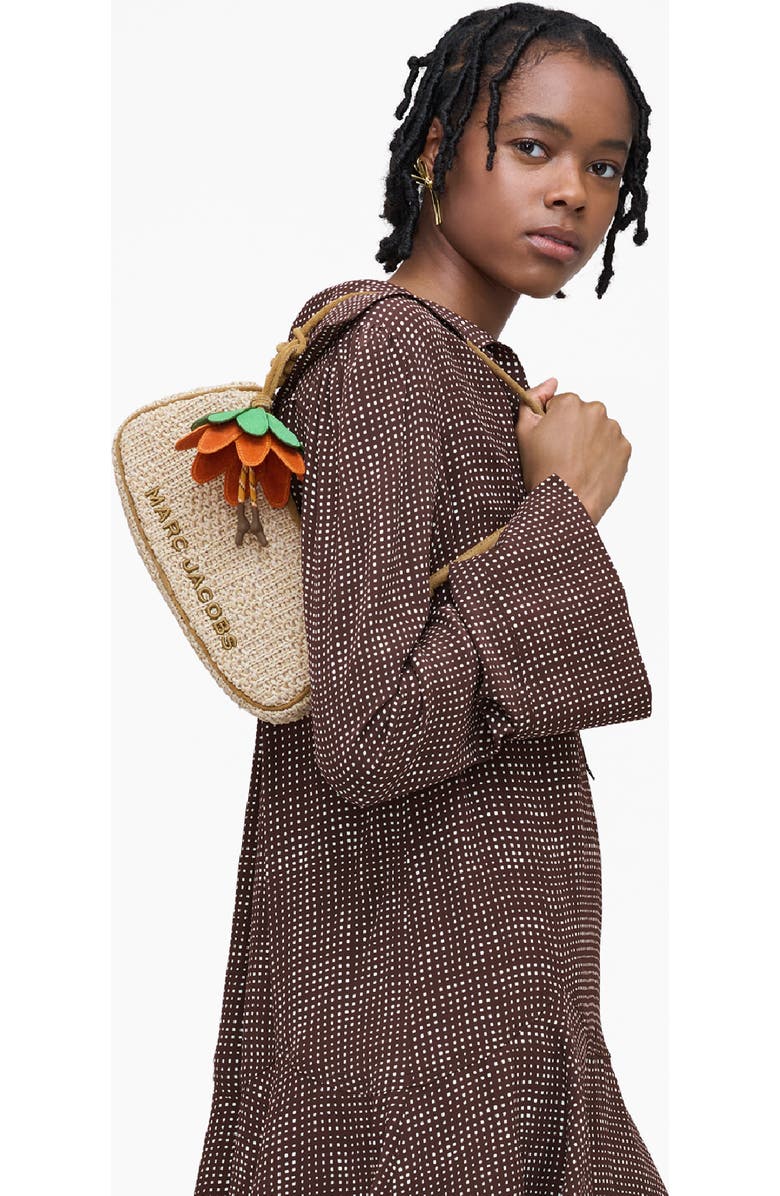 Marc Jacobs The Faux Raffia Shoulder Bag, Alternate, color, Natural
