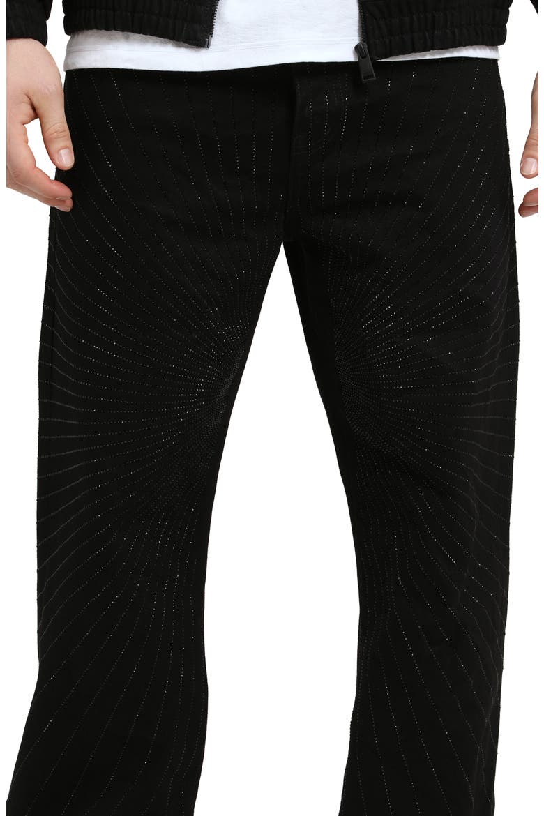 Radial Hotfix Studded High Waist Relaxed Leg Jeans, Alternate, color, RADIAL HOTFIX