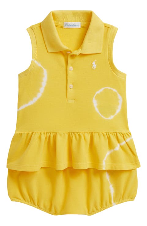 Stretch Mesh Polo Dress & Bloomers Set (Baby)