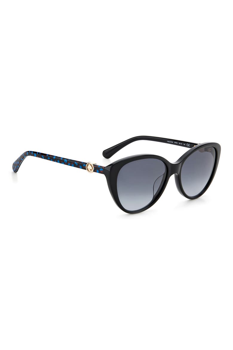 visalia 55mm gradient cat eye sunglasses, Alternate, color, BLACK/ DARK GRAY GRADIENT