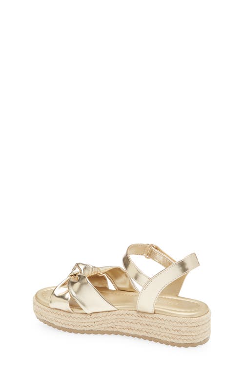 Nordstrom Kids' Bren Espadrille Wedge Sandal In Gold Metallic