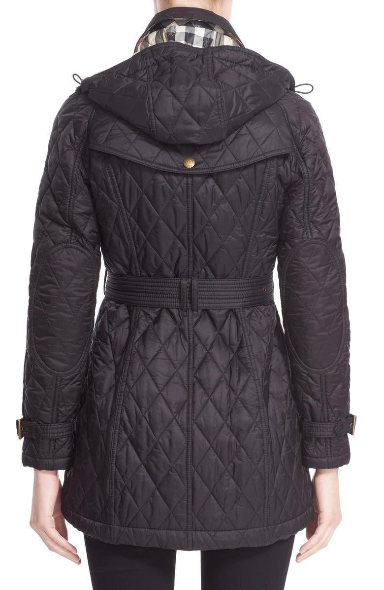 Burberry Finsbridge Belted Quilted Jacket, Alternate, color,
