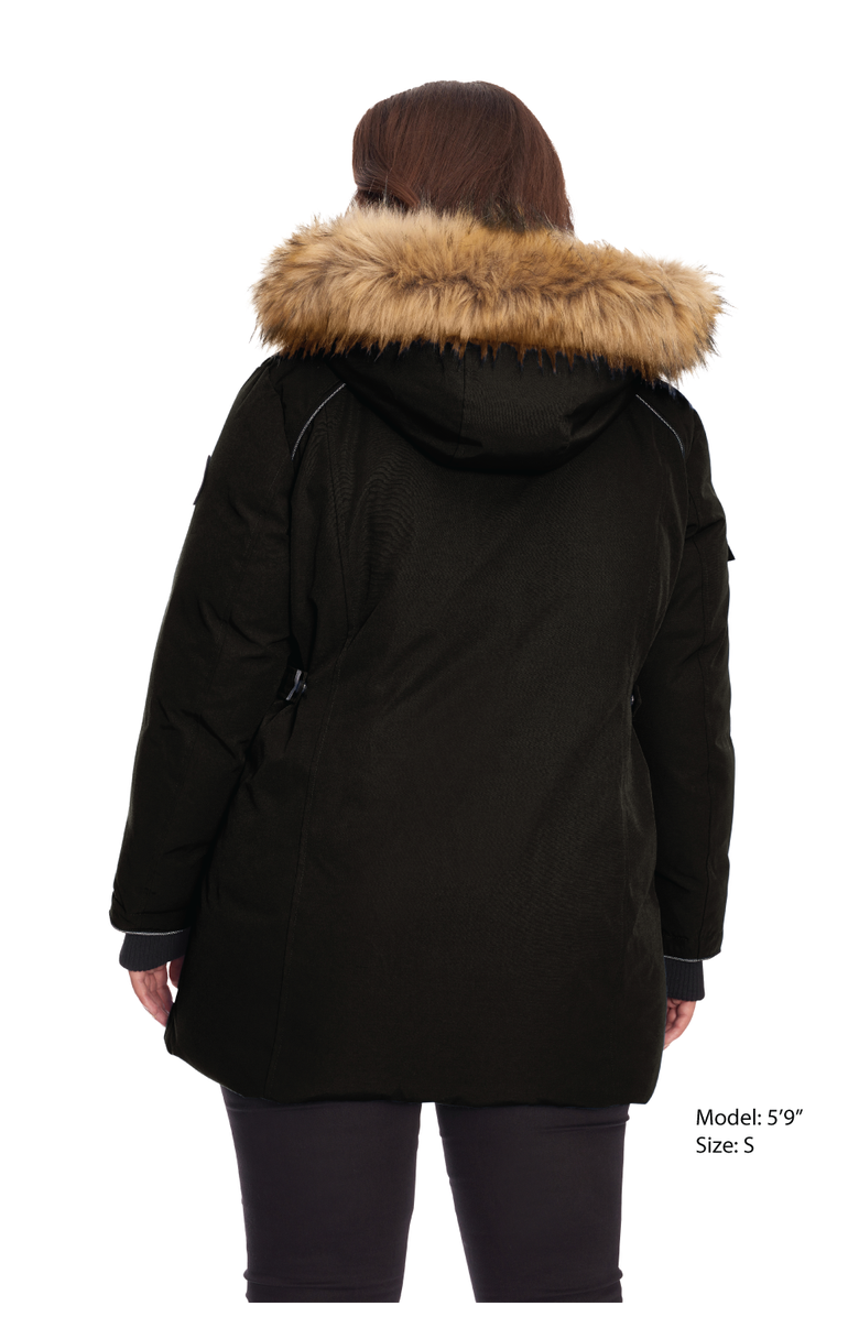 Alpine North GLACIER PLUS SIZE - Vegan Down Classic Winter Parka Jacket, Alternate, color, Black