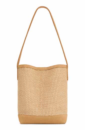 Small Everyday Cabas Woven Raffia & Suede Bucket Tote