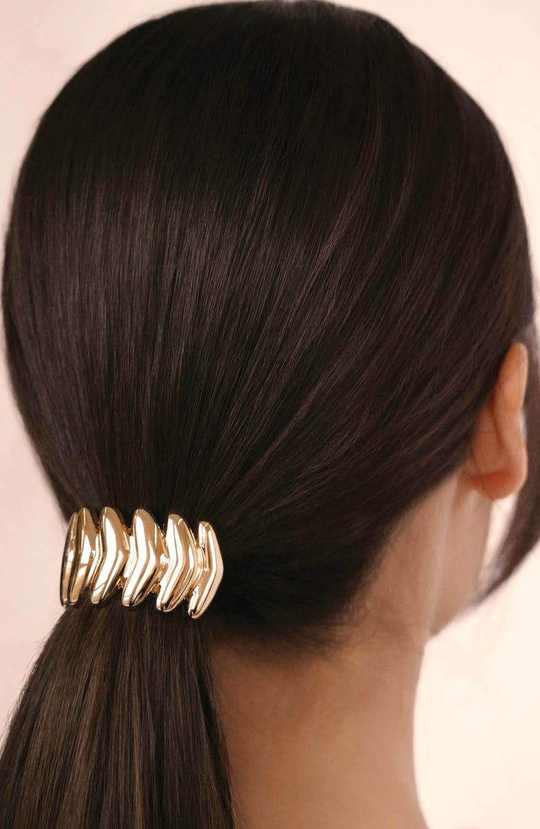 Ettika Moderna Ponytail Holder, Alternate, color, Gold