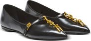 Balmain Shiny lambskin Sync ballet flats