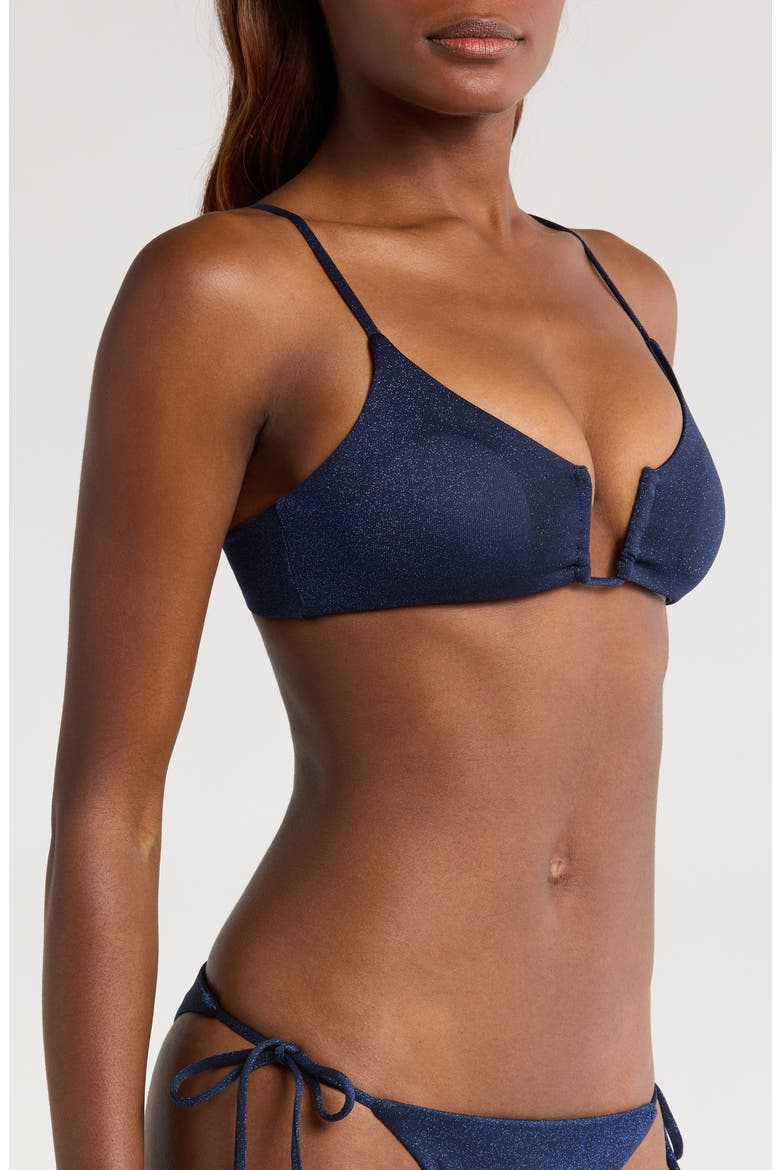 Midnight Blue Bia Reversible Bikini Top, Alternate, color, DARK BLUE