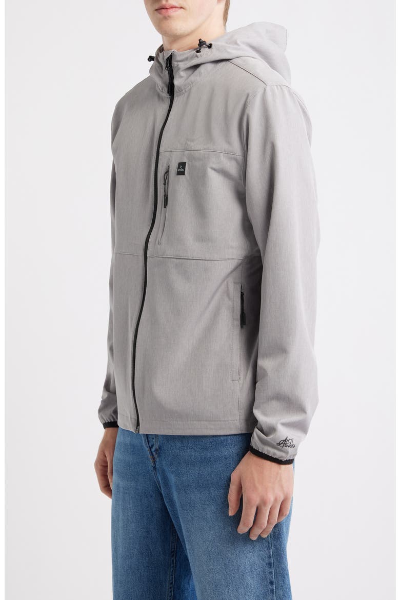 Elite Anti Series Water Repellent Hooded Jacket, Alternate, color, GREY MARLE