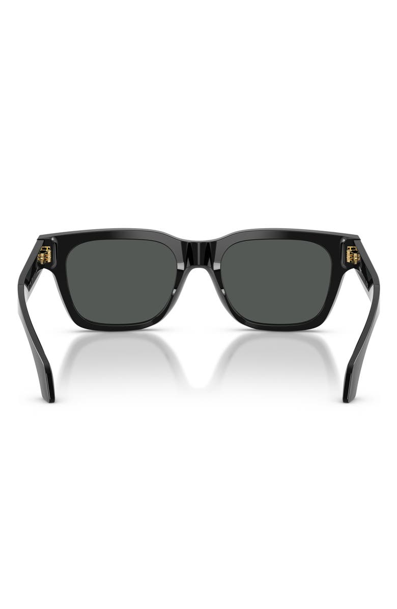 Versace 52mm Square Sunglasses, Alternate, color, Black / Dark Grey