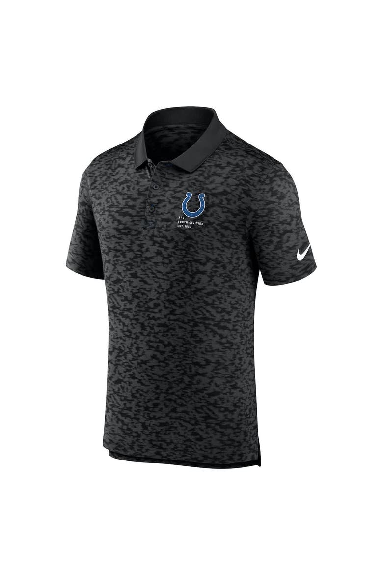 Men's Nike Black Indianapolis Colts Pique Fashion Performance Polo, Alternate, color, Black