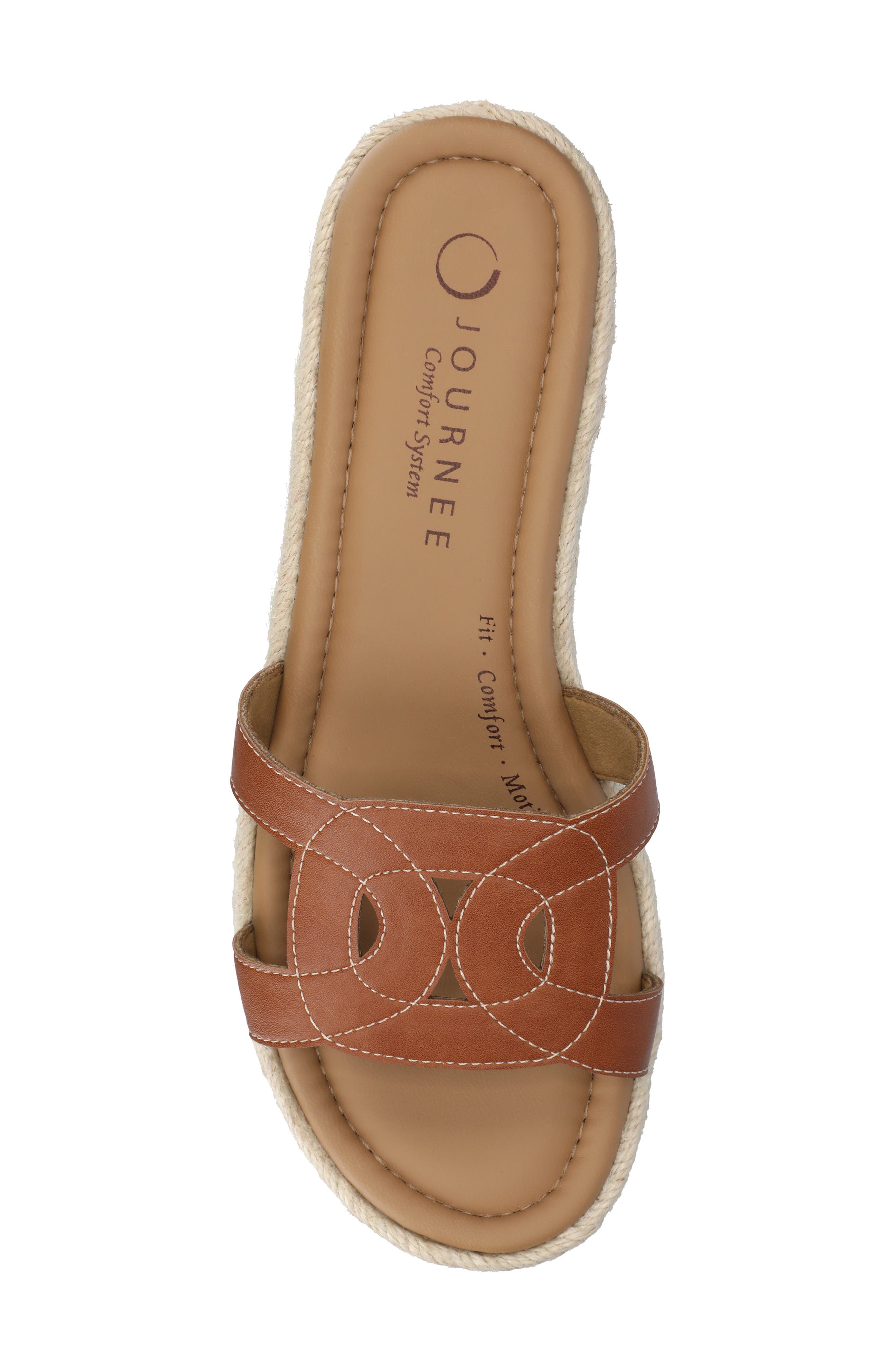 Rosalinda Slide Sandal, Alternate, color, COGNAC