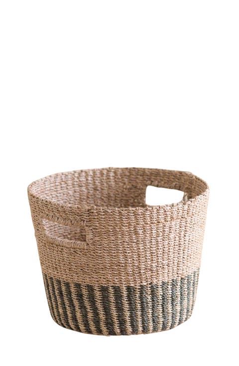 Tapered Basket with Cutout Handles