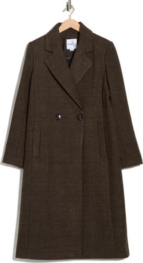 Plaid Double Breasted Coat