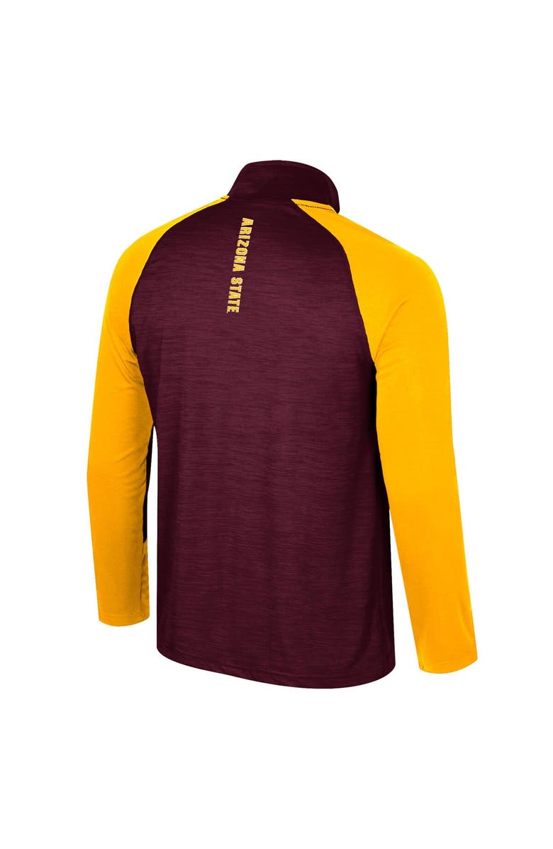 COLOSSEUM Men's Colosseum Maroon Arizona State Sun Devils Langmore Raglan Quarter-Zip Top, Alternate, color, 