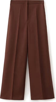 MANGO High Waist Wide Leg Pants