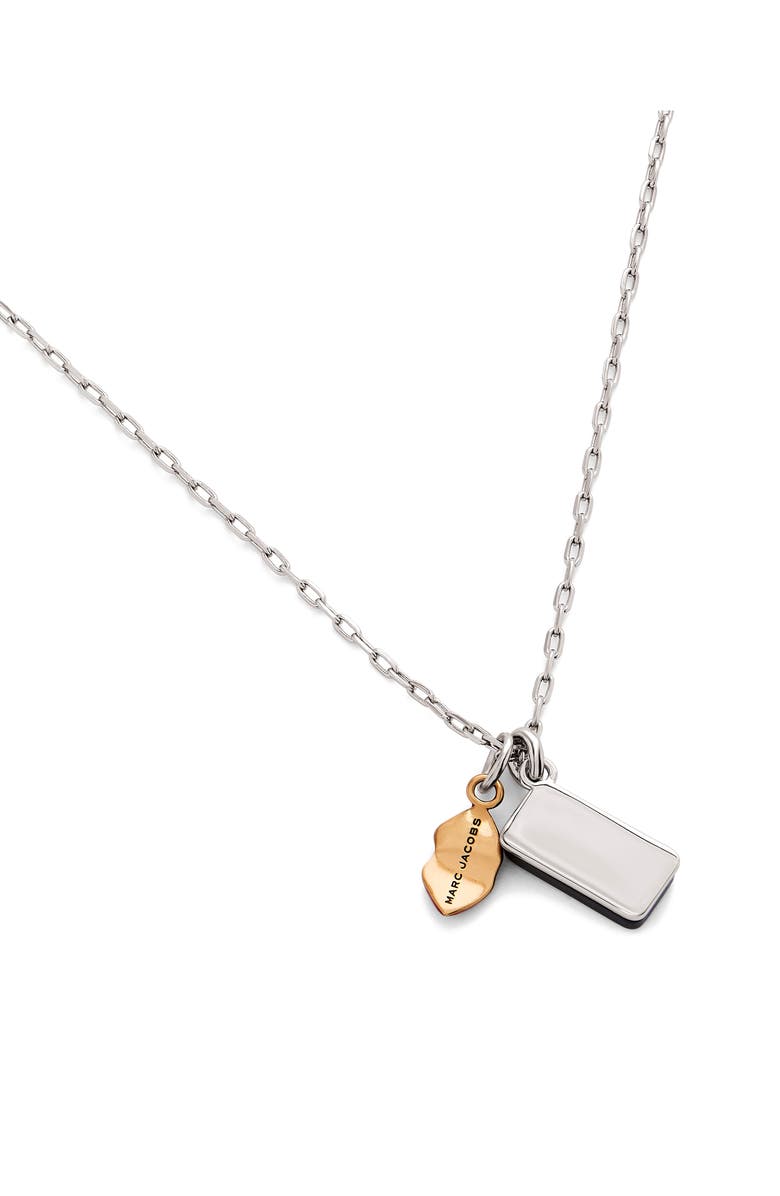 Marc Jacobs Lips Pendant Necklace, Alternate, color, Silver/ Multi