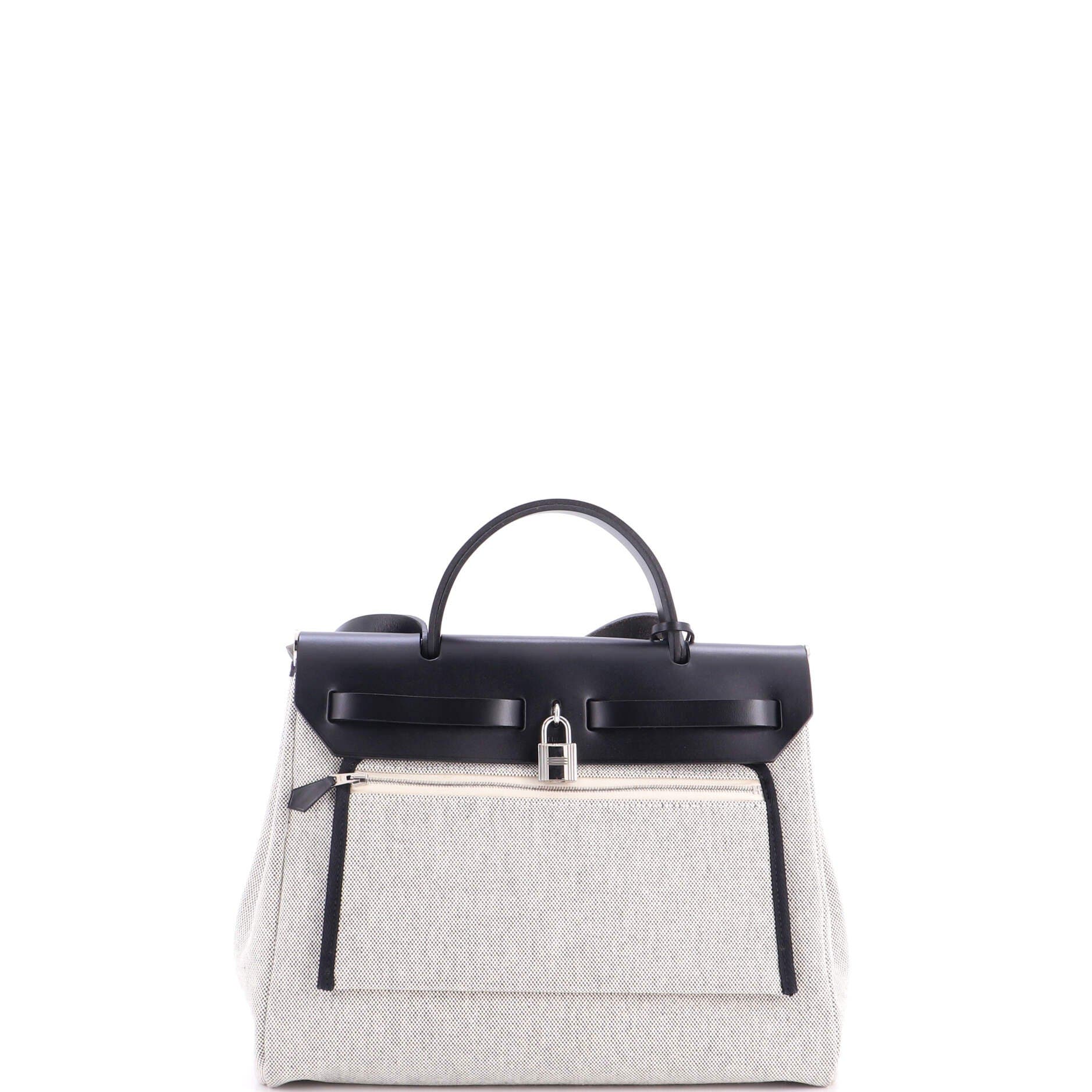 Herbag Zip Pegase Pop Toile and Leather 31, Alternate, color, Black
