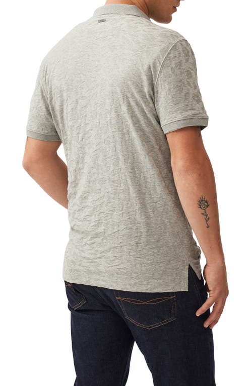Rodd & Gunn Amberly Textured Cotton Johnny Collar Polo In Smoke