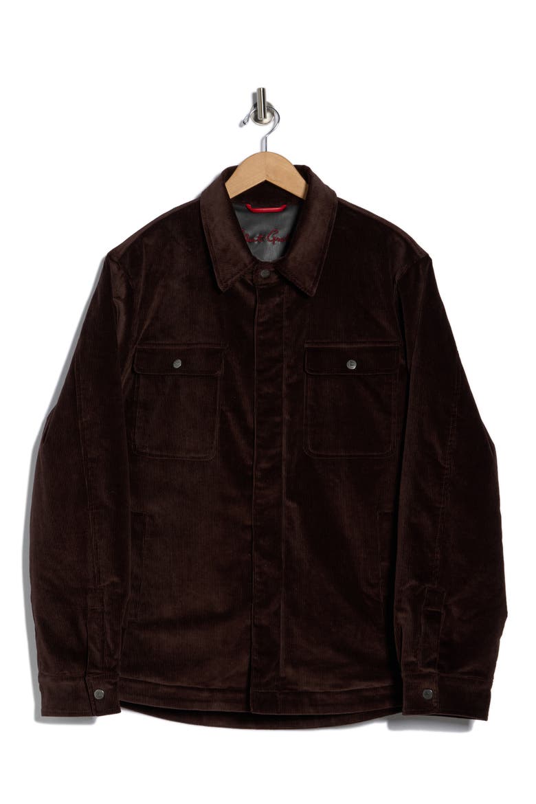 Corduroy Shirt Jacket, Alternate, color, BROWN