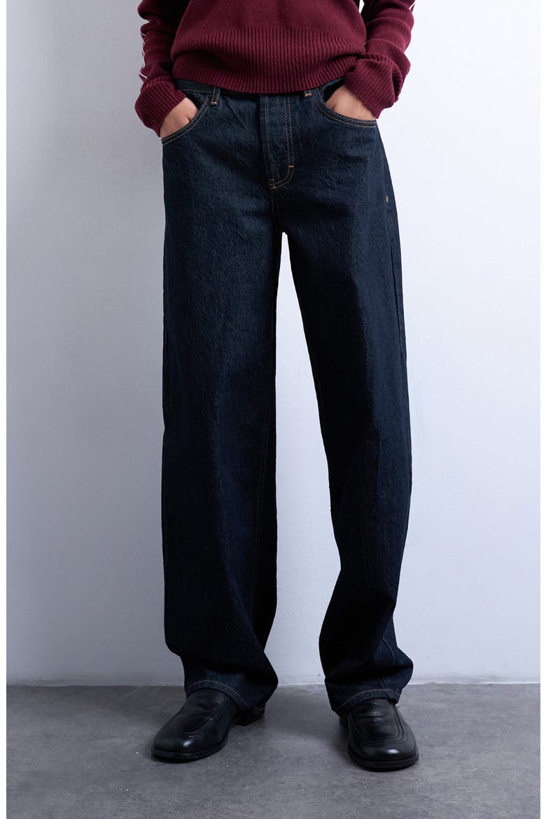 Lowrie Low Rise Baggy Jeans, Main, color, MEDIUM BLUE