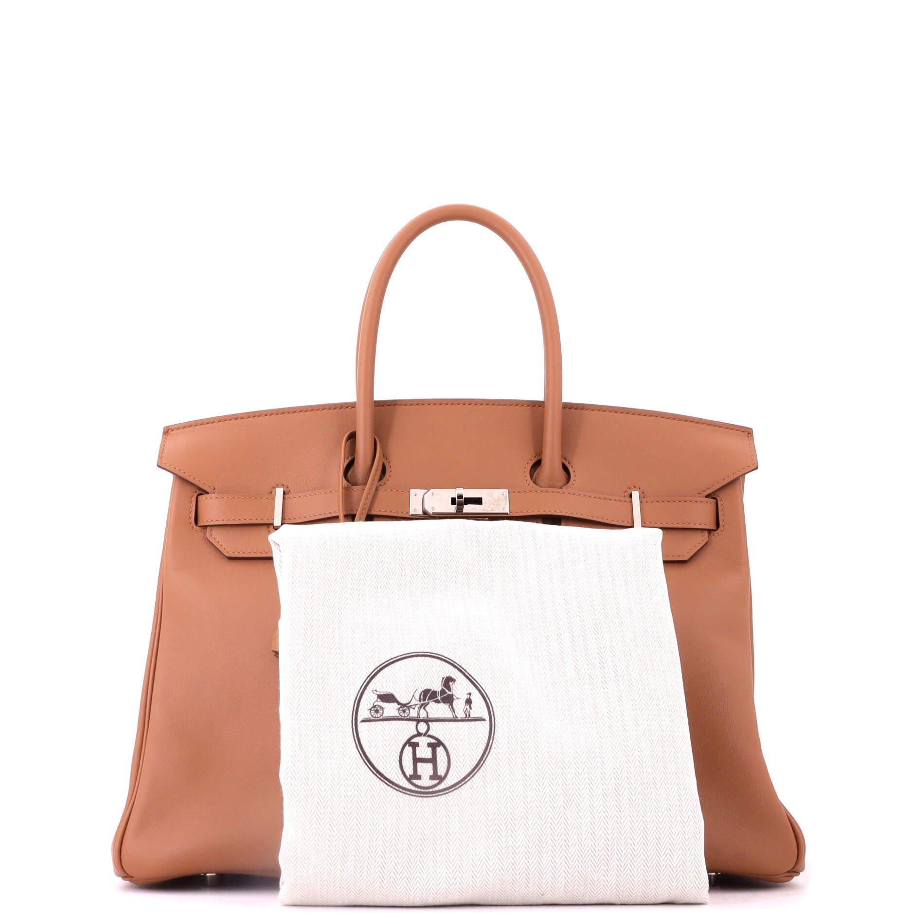 Birkin Handbag Tressage Brown Swift and Palladium Hardware 35, Alternate, color, Metallic Gold