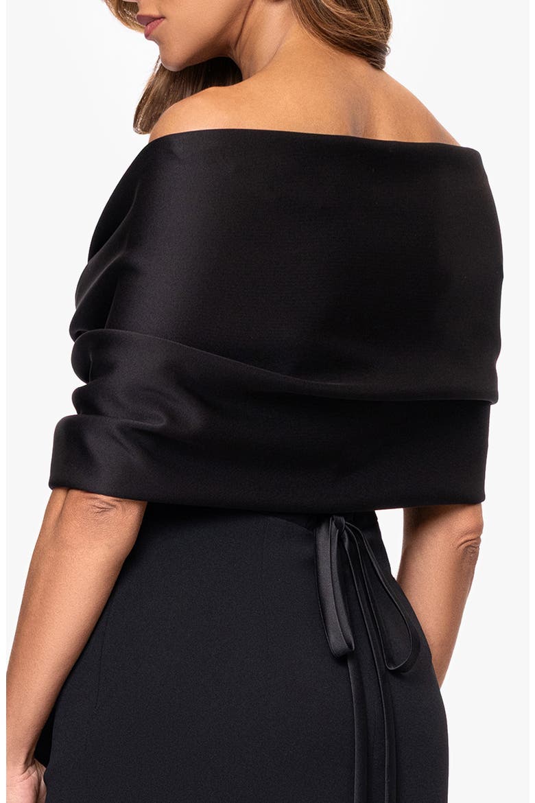 Scuba Shawl Wrap, Alternate, color, BLACK
