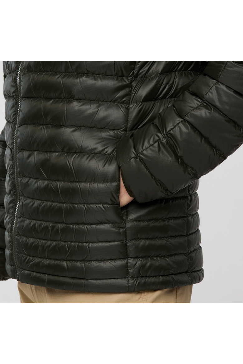 Fuego Down Hooded Jacket - Men's, Alternate, color, Woods Stripes