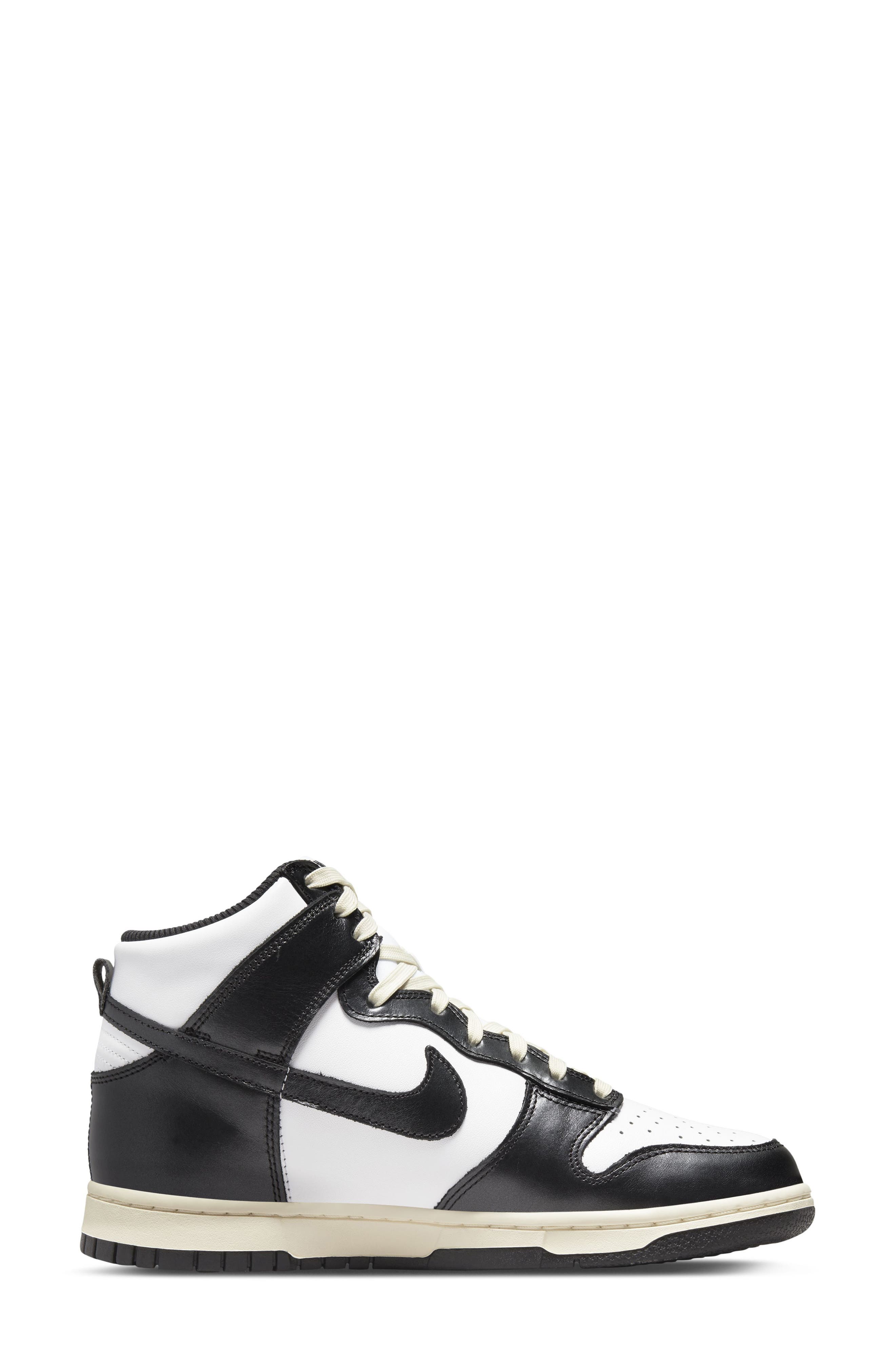 Dunk High Basketball Shoe, Alternate, color, WHITE/ BLACK/ COCONUT MILK