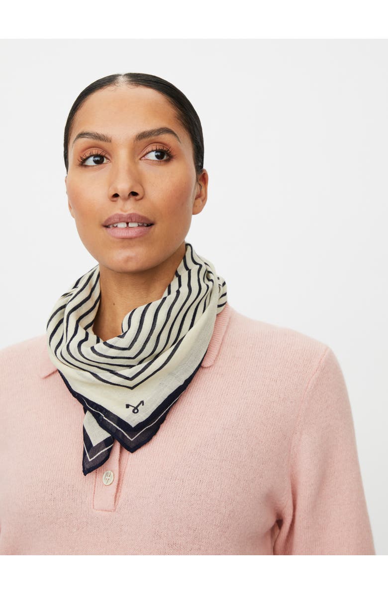 Masai Copenhagen MaAlissea Lightweight Square Neck Scarf, Main, color, Navy Blazer
