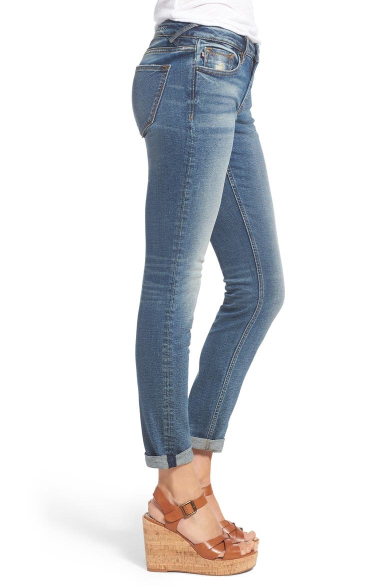 'Thompson' Distressed Cuffed Jeans, Alternate, color, MEDIUM WASH