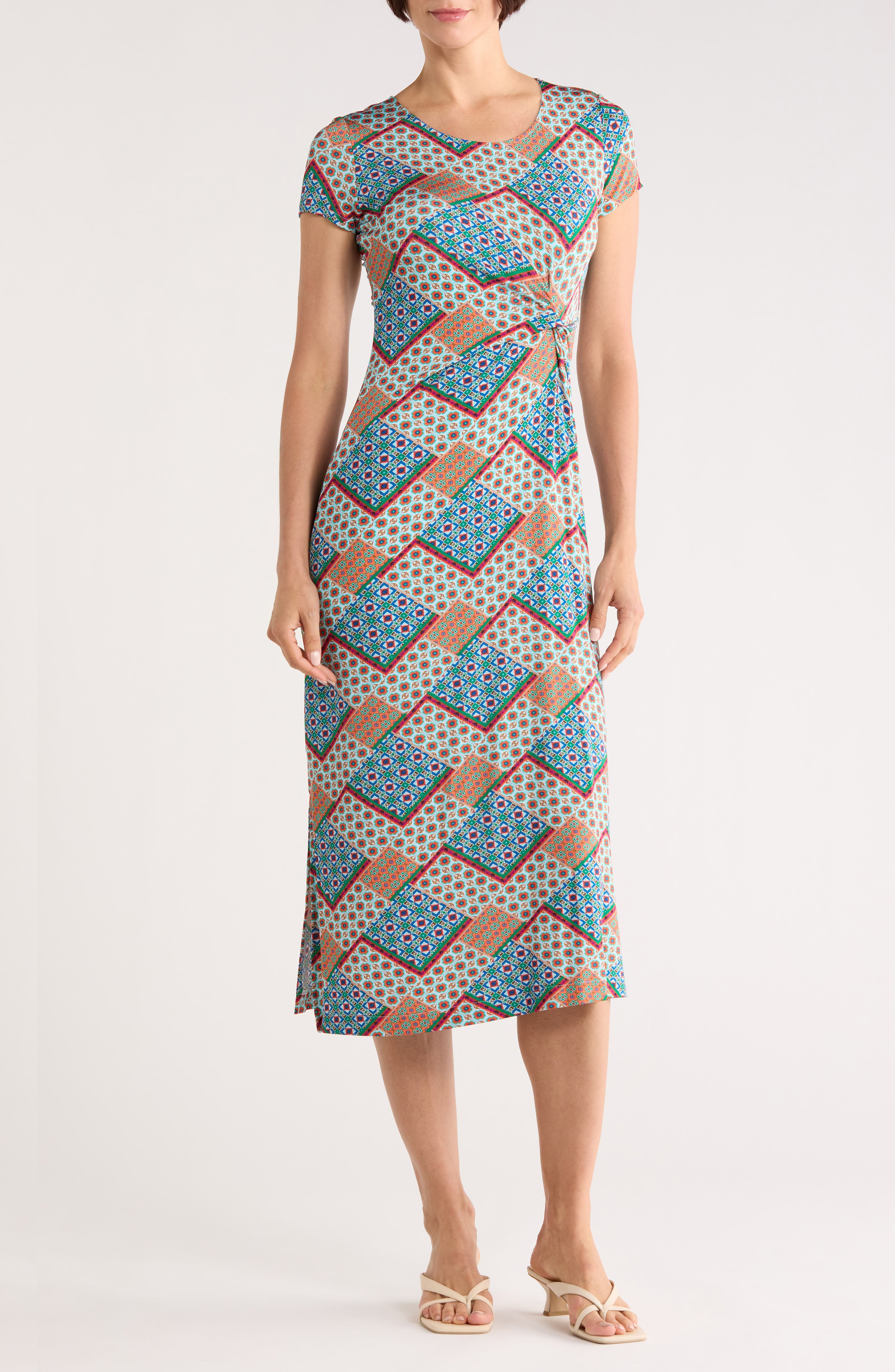Elie Tahari Melissa Printed Midi Dress
