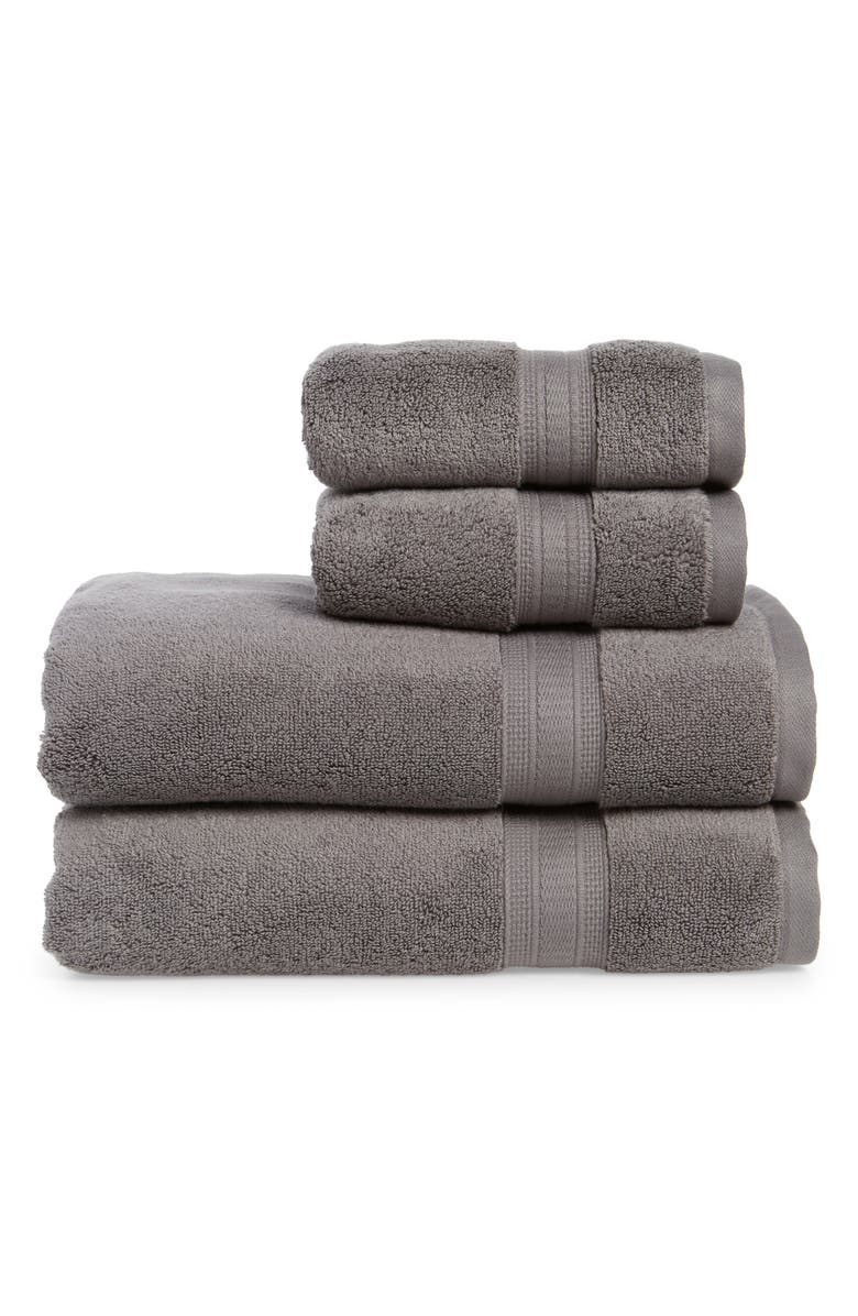 NORDSTROM RACK 4-Piece Zero Twist Bath Towel Set, Main, color, Grey Pearl