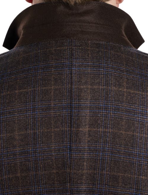 Oak Hill Premium By Dxl Big & Tall Plaid Sport Coat In Brown