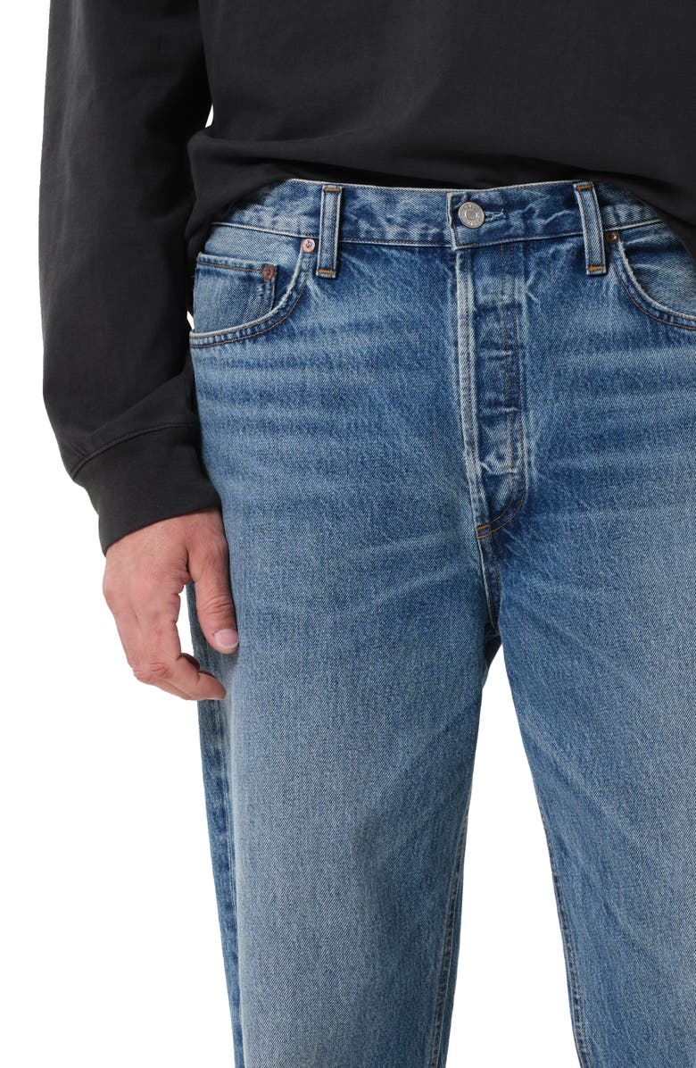AGOLDE '90s Mid Rise Relaxed Straight Leg Jeans, Alternate, color, Friction