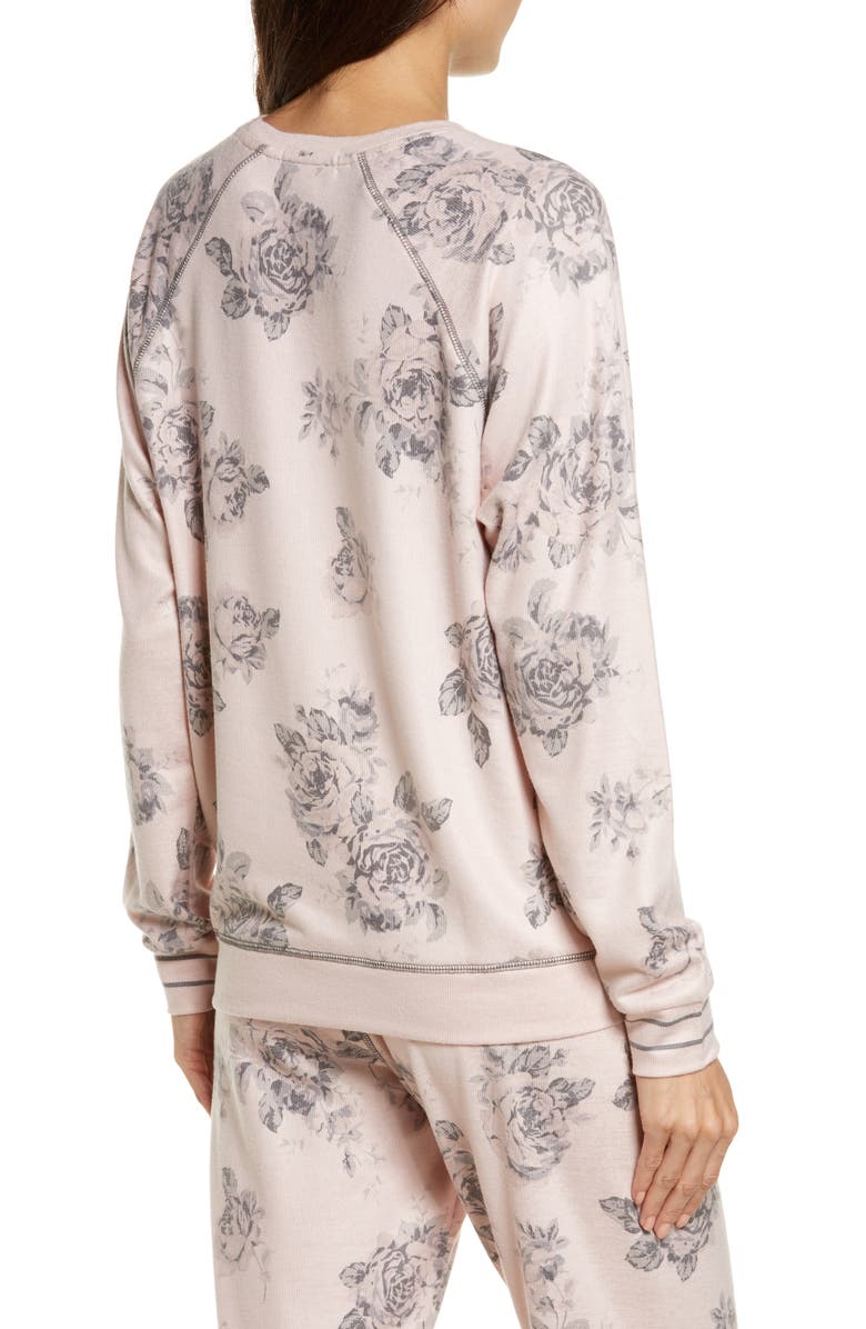 PJ Salvage La Vie En Rose Pajama Top, Alternate, color, Pink Clay