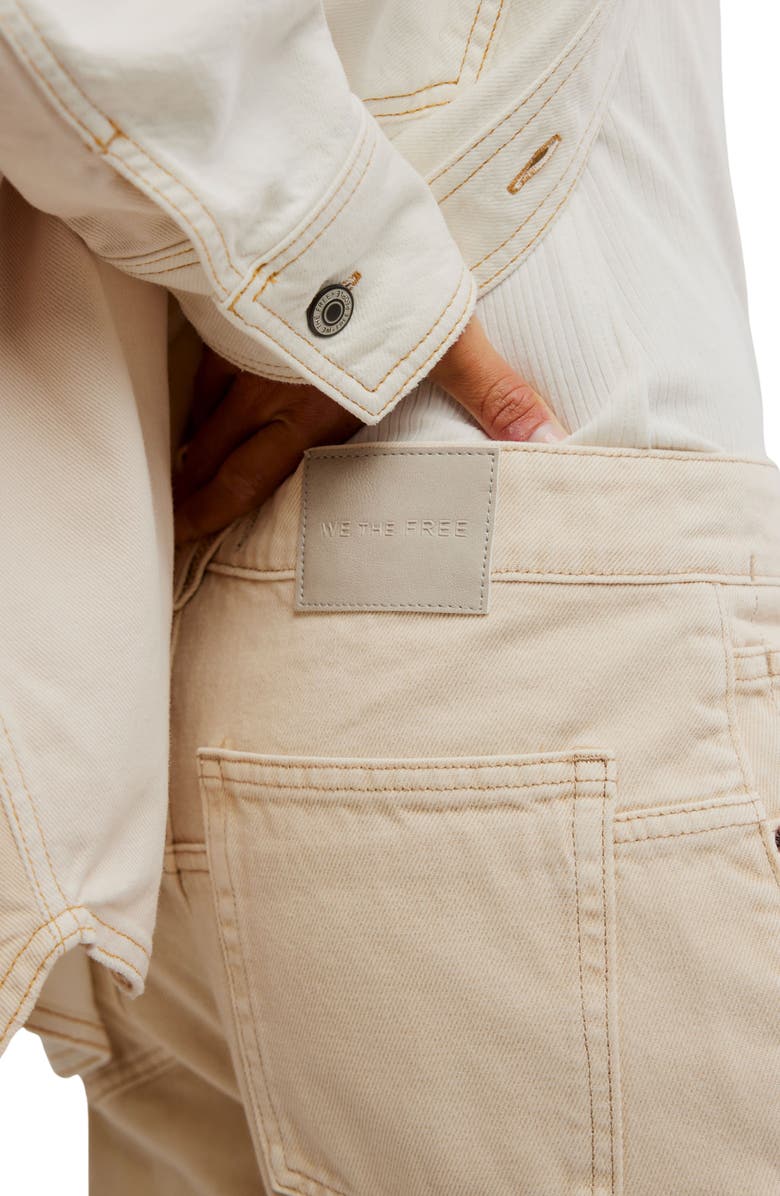 Free People Deep Trance Wide Leg Ankle Jeans, Alternate, color, Casual Khaki