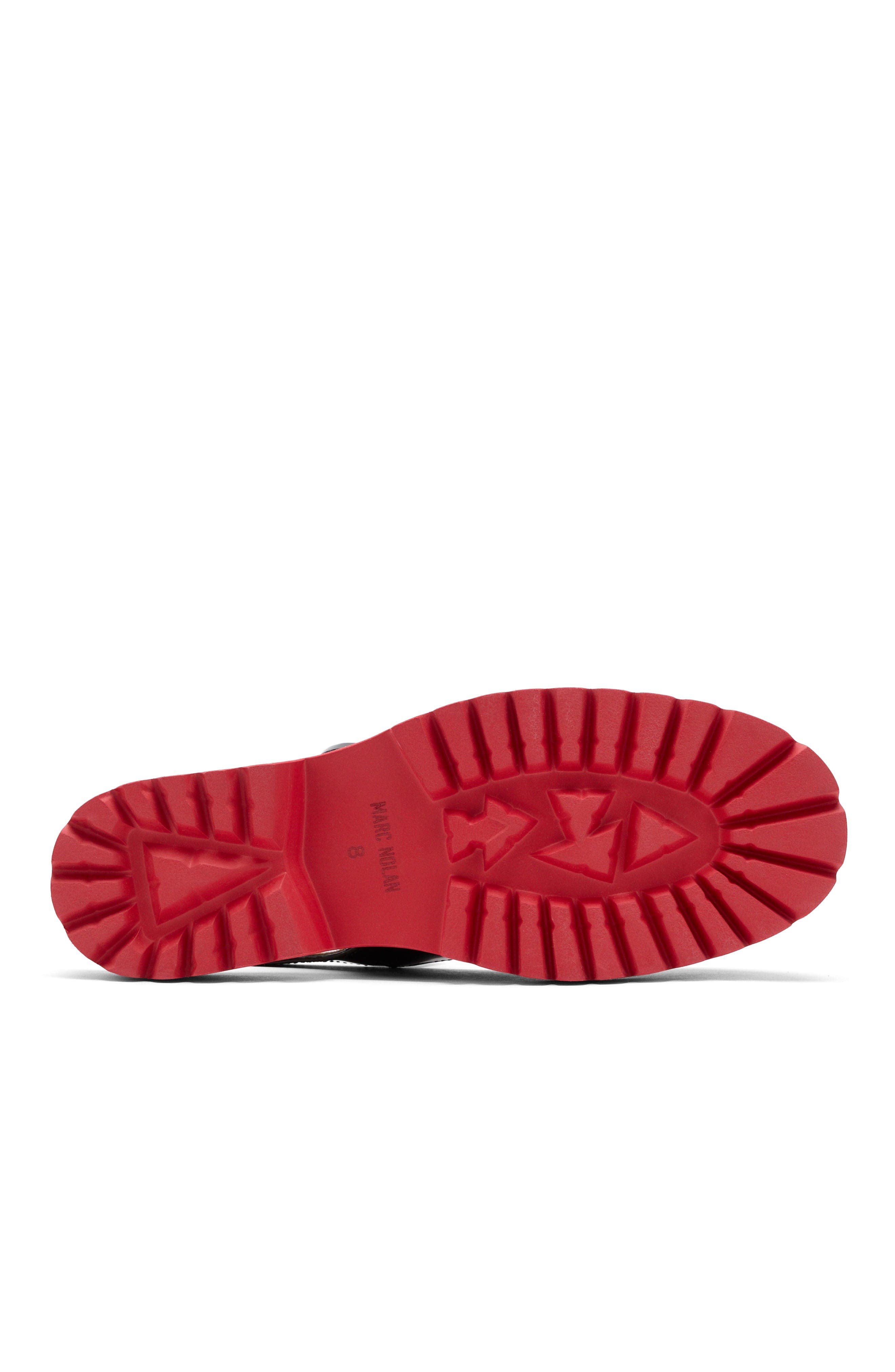 Luna Leather Mary Jane Lug Slingbacks, Alternate, color, Black/Red