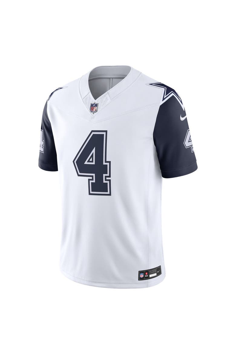 Men's Nike Dak Prescott White Dallas Cowboys Alternate Vapor F.U.S.E. Stitched Limited Jersey, Alternate, color, White